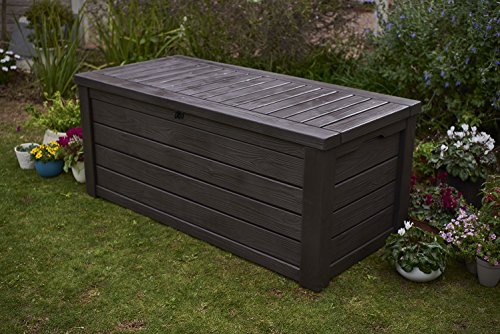 Keter Westwood Kunststoff Deck Container Box Outdoor Terrasse Garten Möbel 150 gal, braun - 9