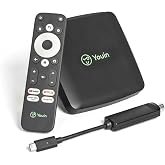 YOUIN EN1060K Android TV Receiver 4K UHD DVB-T2 HDMI WiFi Bluetooth 2GB RAM 8GB ROM Chromecast Voice Remote Guide EPG Recordi