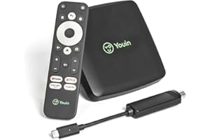 YOUIN EN1060K Receptor Android TV 4K UHD DVB-T2 HDMI WiFi Bluetooth 2GB RAM 8GB ROM Chromecast Mando Voz Guía EPG Grabación USB-C