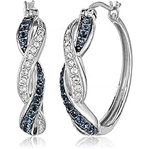Orecchini a cerchio, in acciaio inossidabile, con strass | Merceria e Tessuti Orecchini a cerchio, in acciaio inossidabile, con strass | Merceria e Tessuti