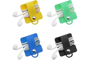 SITAKE 4 Piezas para Auriculares, Organizador de Cable, audífonos, Sujetador para Correas, enrollador de Auriculares y enrollador de Cable, Cable Winde
