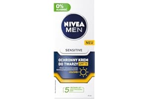 ‎NIVEA NIVEA MEN SENSITIVE Ochronny krem do twarzy SPF 15, 75 ml