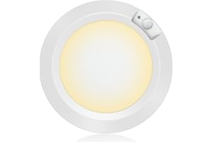 Awanber Lampada da soffitto con sensore di movimento, funzionamento a batteria, per interni, senza fili, 3 modalità, per armadio, garage, dispensa, capanno, scale, cantina