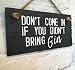 Produktbild Schiefertafel mit Aufschrift „Don't come in if you didn't bring gin“ (in englischer Sprache)