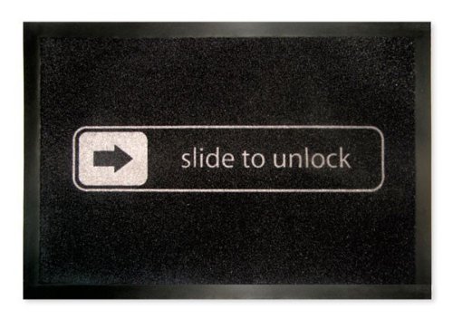 Fussmatte Slide To Unlock Fußmatte Schmutzmatte Türabstreifer Türmatte Fußabstreifer Schmutzfangmatte von for-collectors-only