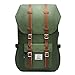 Produktbild Canvas Rucksack mit 15,6 zoll Laptopfach, Laptoprucksack Campusrucksack Rucksack mit großer Kapazität für Arbeit Business Schule bis 8 cm breit DIN A4 , Grünn