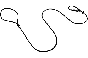 Dog & Field Signature Slip Lead for Dogs, Black. 1.25m Lightweight Slip Leash, with Sliding Rubber Stopper for Training - No Collar or Harness Needed (Black)