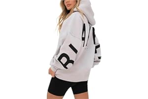 LSEEKA Backprint Hoodie Damen Mit Blakely Aufdruck Oversize Pullover Mit Kapuze Sweatshirt Baumwolle Freizeit Kapuzenpullover Langarm Oberteile Langarmshirt Tops