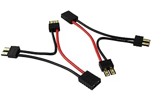 OliYin 2pcs Traxxas 2-Mâle à 1-Femelle Série 3.93 "14awg TRX Adaptateur Connecteur pour E Revo LiPO Slash (Pack de 2)