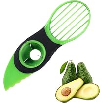 Trancheuse à Avocat 2 En 1 Acier Inoxydable – Dénoyauteur Et Trancheur, Pour Avocat, Mangue, Papaye (24,5 Cm)