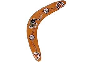 SULIVES Wooden Boomerang for Kids, Easy-to-Throw V-Shaped Returning Boomerang, Safe Flying Outdoor Toy for Boys and Girls, Perfect for Backyard Games and Family Fun