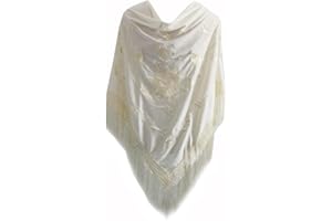 BRANDELIA Mantones de flamenca mujer Estilo Mantón de Manila Mantones bordados Mantón grande típico baile flamenco Feria de Abril Sevilla El Rocío