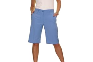 icecoolfashion Ladies Smart Knee Length Bermuda Shorts - Women's Tailored Summer Shorts Sizes 8-22