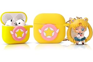 LEWOTE Compatibile con Apple AirPods 4 custodia protettiva divertente carino cartone animato cover con portachiavi bambola (Sailor Girl)
