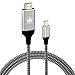 Produktbild USB-C auf HDMI 4K@ 60HZ Kabel,KINGONE 6FT USB Type-C zu HDMI [Thunderbolt 3 Compatible] UHD TV Kabel Adapter für MacBook Pro/iMac/Samsung Galaxy S9 S8 Plus, Note 8/Huawei Mate 10Pro (USB-C auf HDMI)