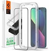 Spigen iPhone 14 / 13 / 16e / 13 Pro ile Uyumlu Kolay Kurulum Cam Ekran Koruyucu GLAS.tR AlignMaster Siyah - AGL03725 (Spigen