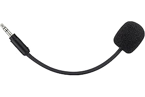 ALPHATEC Microfono di gioco sostitutivo per cuffie Logitech G233 & G433 su PS4 PS5 Xbox One PC, microfono a braccio staccabile da 3,5 mm