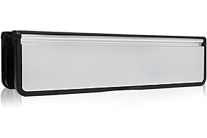 UAP Xfort MailPlate Luxe 10" Letterplate Matt Chrome, Premium Draught Proof Postal Letterbox, Telescopic Sleeved Letter Box For Wooden, Composite And uPVC Midrail Doors With 40-80mm Door Thickness.