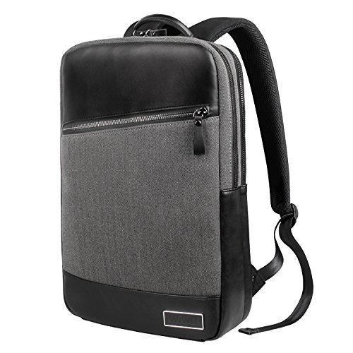 WIWU 15 Zoll für MacBook 15,4" Damen Herren Rucksack Business Backpack Laptop Tasche Daypack Tagesrucksack zur Arbeit und Uni Slim Eleganter Stil (Grau, 15,4 Zoll)