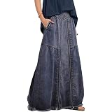 Wash Clothing Company Gonna Lunga in Denim con Tasche - Stonewash :  Amazon.it: Abbigliamento