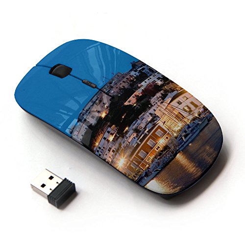 spécifications FJCases Ibiza Espagne Carte postale Vue Souris Optique Sans-fil de 2.4 GHZ avec Design Ergonomique