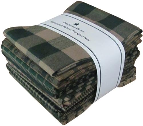 Dunroven HouseSteel Homespun Fat Quarters -Green(Piece of 12), 18 by 21-Inch