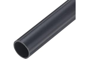 QUARKZMAN PVC Rohr, Durchmesser 12mm Länge 0.23m Rund Kunststoffrohr für Garten, Aquarium, Wasserleitung, Kabelkanal, lüftungsrohr (Dunkelgrau)