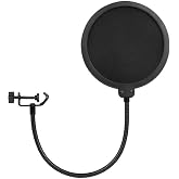 Forzacase &Ccedil;ift Katmanlı St&uuml;dyo İ&ccedil;in Mikrofon Pop Filtre Canlı Yayın, M&uuml;zik Pop Filter - FC1089