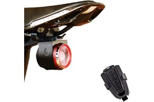 XIAOKOA Fanali Posteriori per Biciclette, Allarme Intelligente,USB di Ricarica, Impermeabile,Con Telecomando Senza Fili