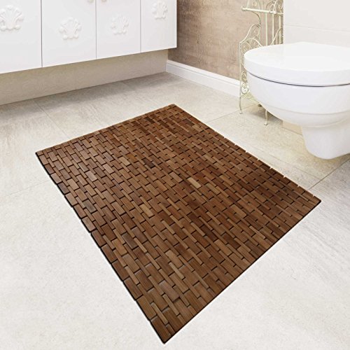 casa pura® Bambusmatte Mia | Badematte & Saunamatte aus Bambus | 60x90cm | zwei Farben (Honigfarben) - 5