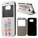Produktbild Samsung Galaxy S6 Hülle Handyhülle Tasche Case bunte Indianerfedern Bunt Decui Bunt Kunstleder Schutzhülle