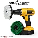 Die 5-Zoll-Grün Bürste kann auf dem Herd, Spülbecken, Fußleisten, Arbeitsplatten, Backofen, Rosten und Küche Bodenbelag verwendet werden. Verwenden Sie die 5-Zoll-Soft White Bürste durch Seifenschaum schneiden auf Glasduschtüren. Saubere Bootsverdecke, Teppiche, Polster, Leder und Stoff Sitze