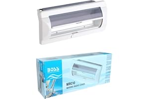 GK SOUND 1 AUDIO SYSTEMS MRC10 contenitore marino per stereo o autoradio 1 din, impermeabile e resistente all'acqua e al sole, per barca piscina, bianco, 1 pezzo