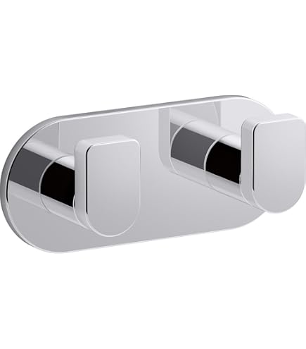 Kleiderhaken Von Kohler In Modernem Quadrat-Design – Chromglänzend, Perfekt Für Bad & Flur