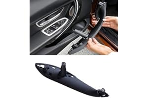 Hacreyatu Maniglia anteriore/posteriore interna per porta per B-MW Serie 3 4 F30 F31 F32 F33 F34 F35 F36 F80 F82 F83 (Posteriore-Sinistro, Nero)