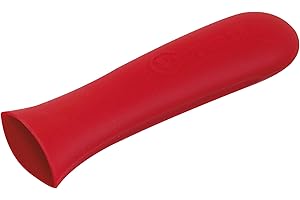 Victoria Silikonowa osłona uchwytu żeliwnego. Na patelnie od 10 do 12 cali, duże, czerwone