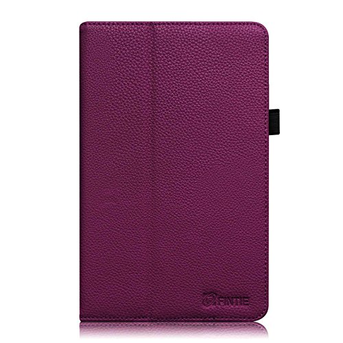 Fintie Odys Junior Tab 8 Pro Hülle Case – Slim Fit Folio Kunstleder Schutzhülle Cover Tasche mit Ständerfunktion und Stylus-Halterung für Odys Junior Tab 8 Pro 20,3cm (8 Zoll) Tablet-PC, Lila - 2