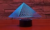 SmartEra® 7 Farben ändern 3D optische Täuschung USB Powered ägyptischen Pyramiden touch-Tasten Stimmungs Lampen Beleuchtung Gadget Schreibtischlampe - 4