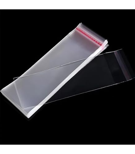 200 confezioni di sacchetti di plastica OPP adesivi trasparenti/sacchetto di imballaggio per biscotti, gioielli, caramelle (8 x 12 cm
