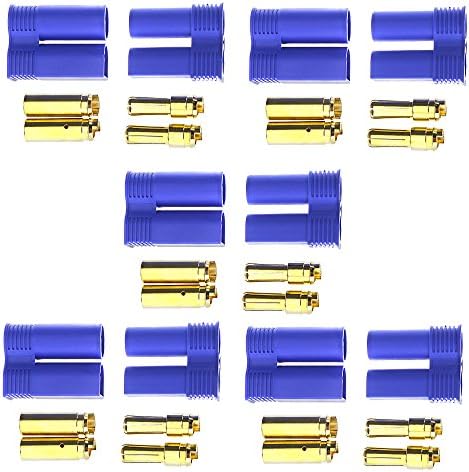 SFIC LTD 5 Pair EC5 Banana Plug Device 5mm Female Male Bullet Gold Connector For RC ESC LIPO Helicopter Battery