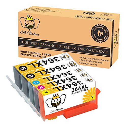 CMYBabee 5er Pack Hohe Ausbeute Ersatz für Epson tintenpatronen 364 XL druckerpatronen 364XL Mit neuem Chip Combo Pack Kompatibel für HP Deskjet 3524 3070A 3520 3522 Photosmart 7510 7520 5510 5510 6510 6520 5511 5512 5514 5515 5520 5522 5524 6512 6515 7515 B8550 B8558 B110c B010a C5370 C5383 C5388 C6324 C6380 D5460 D7560 C310a C410a B209a B210a Drucker (2 Schwarz, 1 Blau, 1 Rot, 1 Gelb) Multi-Pack