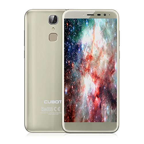 CUBOT X18 - Pantalla HD de 5.7 Pulgadas (Relación de Aspecto 18: 9) Ultra-Slim Android 7.0 /4G Smartphone, 13MP + 16MP Cámara Dual, Quad Core 3GB RAM +32GB ROM, 3200mAh -Oro