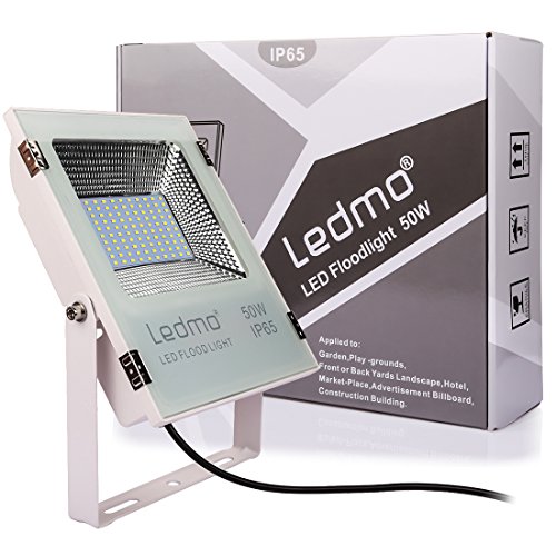 LEDMO® Kaltweiß 50W Led Fluter, 2017 Neu Stil Außenstrahler, CRI>80 IP65 LED Flood light Lampen Spotlicht Leuchtmittel Flutlicht - 2