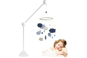 kaiyaya Mobile Halterung Holz für Babybett, Verstellbarer Mobile Halterung Wickeltisch für Kinderzimmer, Abnehmbarer Baby Mobile Aufhänger zum Aufhängen von Windspielen, Bettglocken, Kinderspielzeug