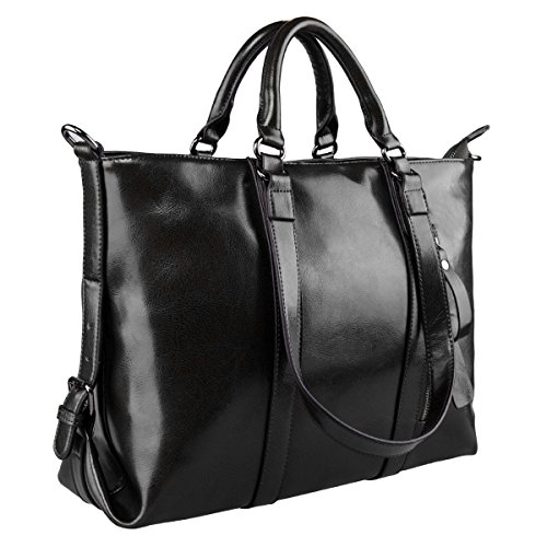 S-ZONE Frauen 3-Weg-Tragen Echtes Leder Tasche Handtasche Schultertasche