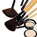 TopSuper 32PCs Professional Makeup Brushes Set Synthetic Kakubi Cosmetic Foundation Blending Blush Eyeliner Face Powder Mac Makeup Brush Kit with Leather Traverl Pouch Bag Case