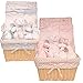 Bee Bo Baby Basket Gift Set 0 - 3 Months - Elephant/Puppy Dog Wrap, Bodysuit, Trousers, Bootees, Bib, Wash & Burp Cloths - Pink