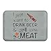 Produktbild Hat New Door Mat I Just Want to Drink Beer and Grill Some Beat Non-Slip Stain Fade Resistant Soft Living Dining Room Rug for Front Door Entrance Outside Doormat 23.615.70.39Inch