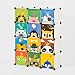 SoBuy FSS52, DIY 12 Cubes with Doors, Children Storage Unit, Interlocking Cube Storage Organiser Cabinet Wardrobe -Animals