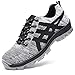 Produktbild tqgold Sicherheitsschuhe S3 Herren Damen Arbeitsschuhe Leicht Sportlich Sneaker Schutzschuhe mit Stahlkappe Grau Größe 49